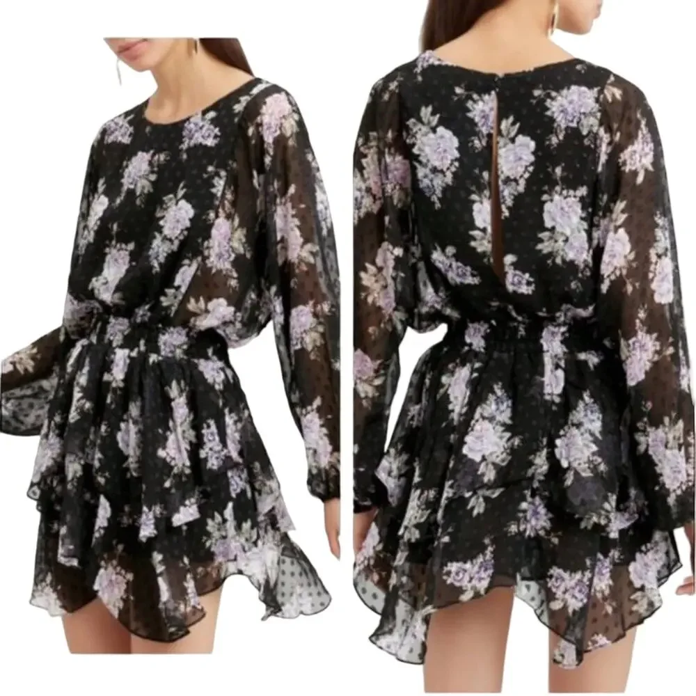 LoveShackFancy Kaia Silk Floral Mini Dress Size XS - Picture 13 of 13